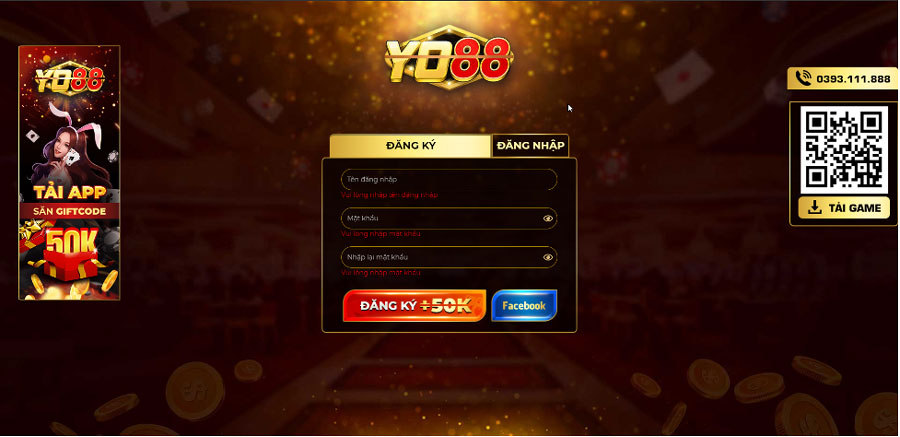 Các bước đăng ký tài khoản Yo88