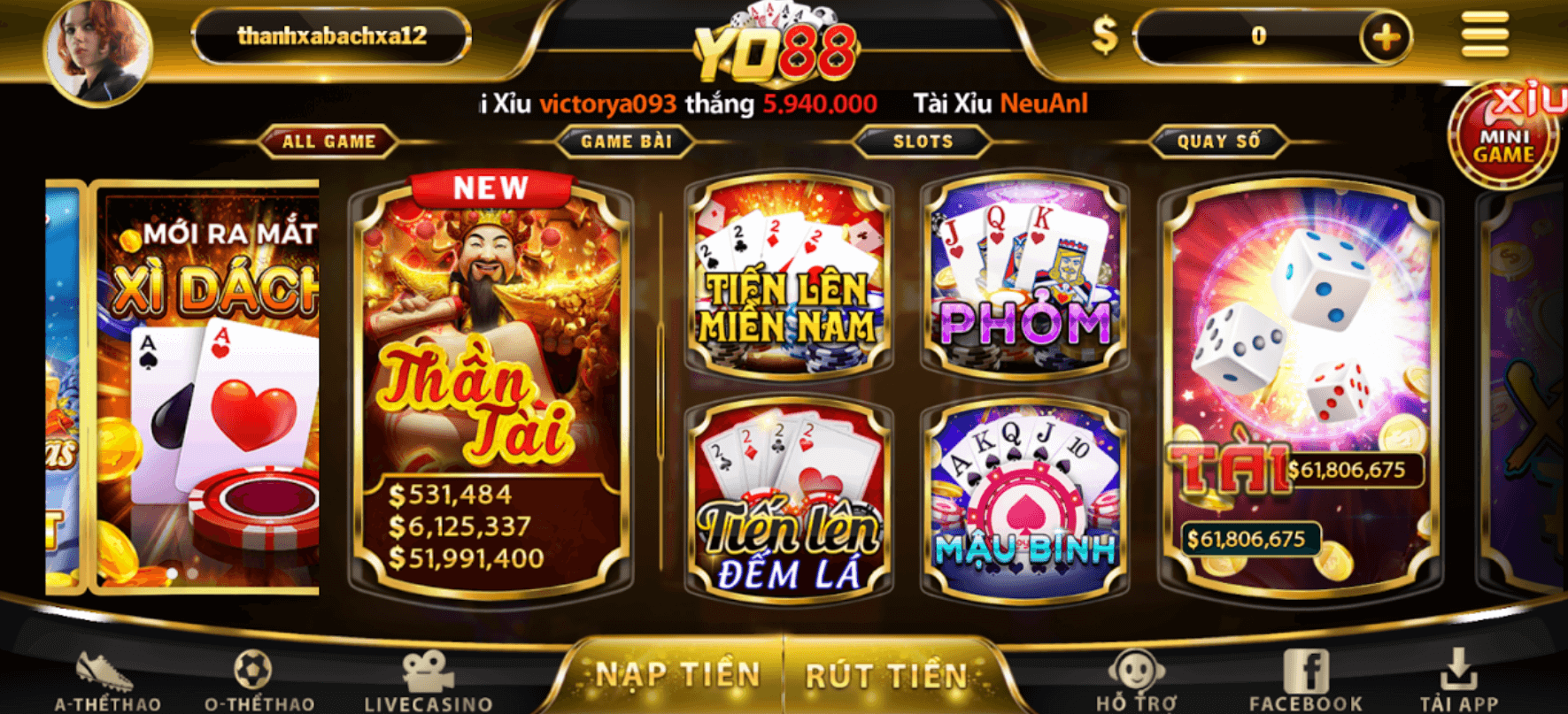 Hệ thống cổng game bài Yo88 rất uy tín