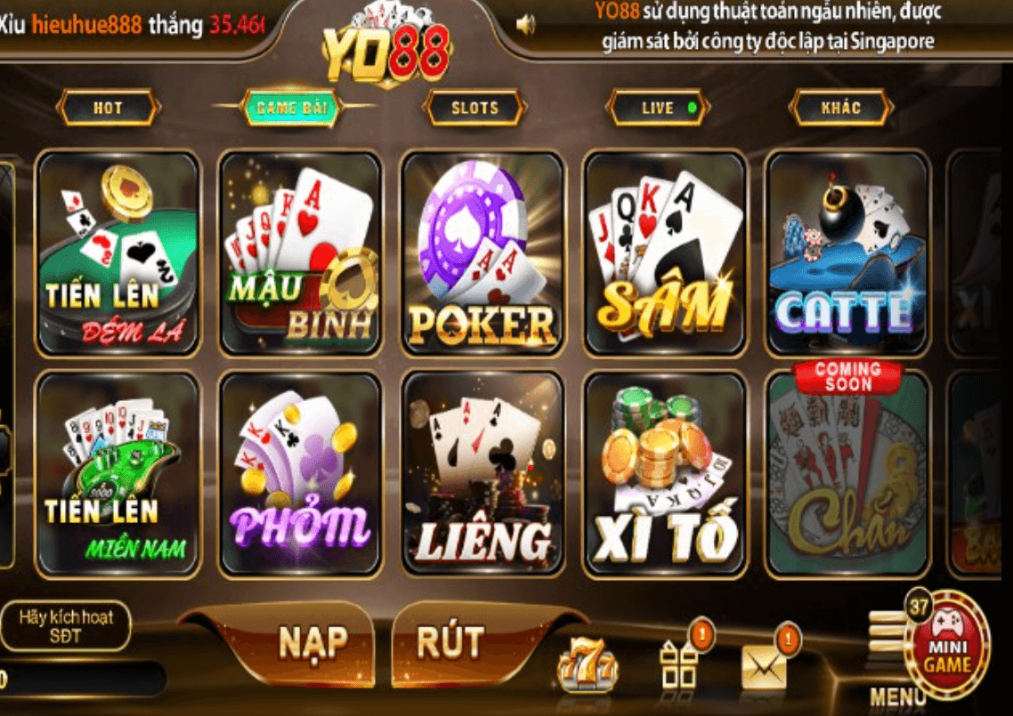 Những đặc điểm được dùng để lựa chọn game bài Yo88 hay